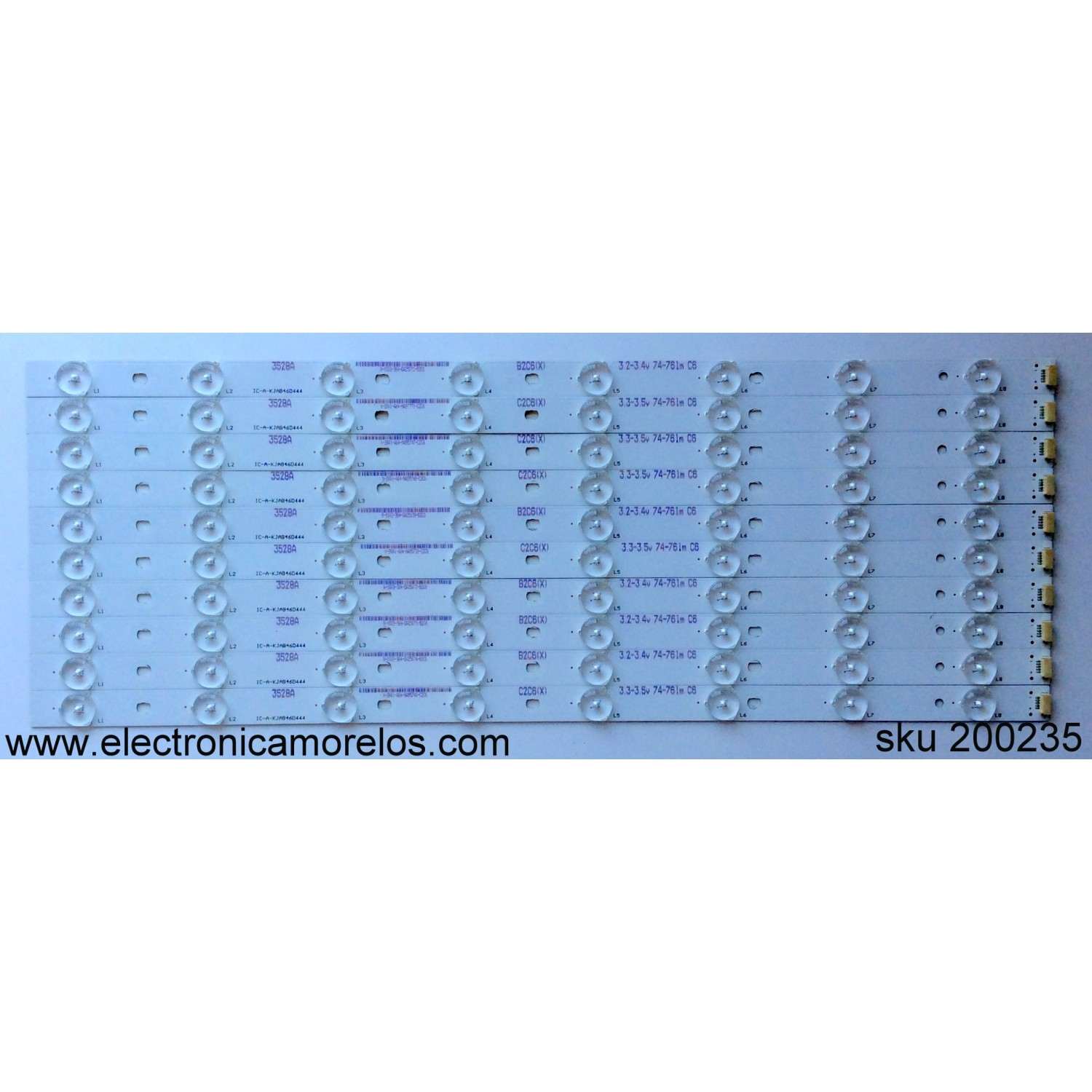 LED PARA TV FURRION (1 PZ) / NUMERO DE PARTE DG29E54-ZC14A-03 / PANEL V290BJ1-PE1 / MODELO FEHS29E7A